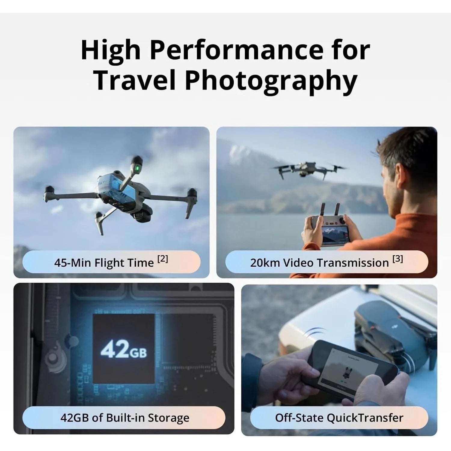 DJI Air 3S Fly More Combo Drone (RC 2), 1" CMOS Dual Cameras, 4K/60fps Video, Omnidirectional Obstacle Sensing, 3 Batteries