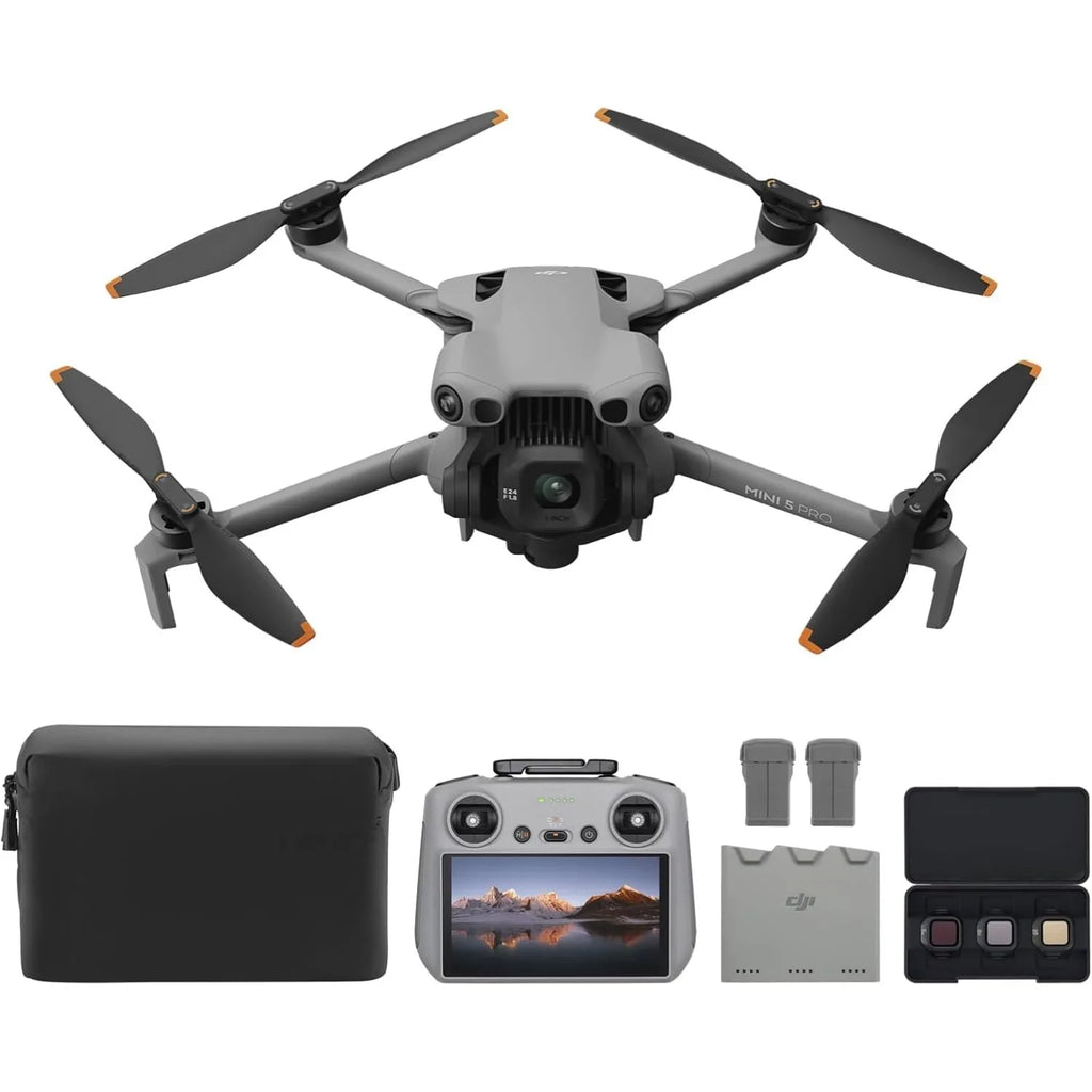 DJI Mini 5 Pro Fly More Combo – 4K Drone with 1-Inch CMOS, RC 2 Smart Controller, Includes 3 Batteries, 360° Obstacle Sensing