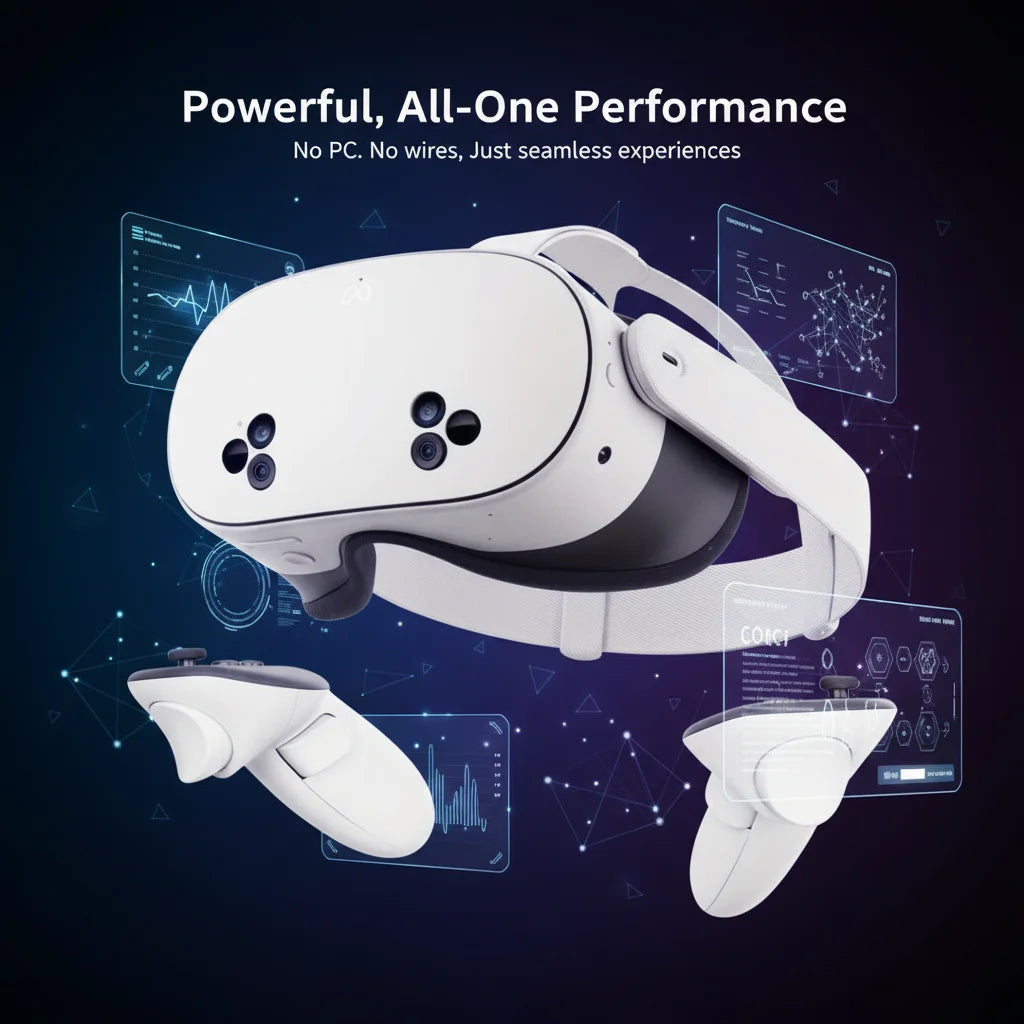 Meta Quest 3S 128GB Mixed Reality Headset, All-in-One VR/MR System, Unreal Experiences