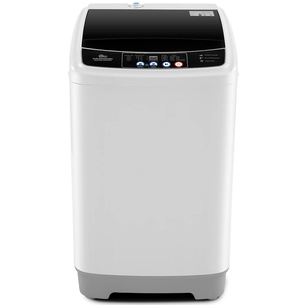 15.6Lbs Portable Fully Automatic Washing Machine, 10 Programs 8 Water Levels Selection, with Drain Pump and LED Display