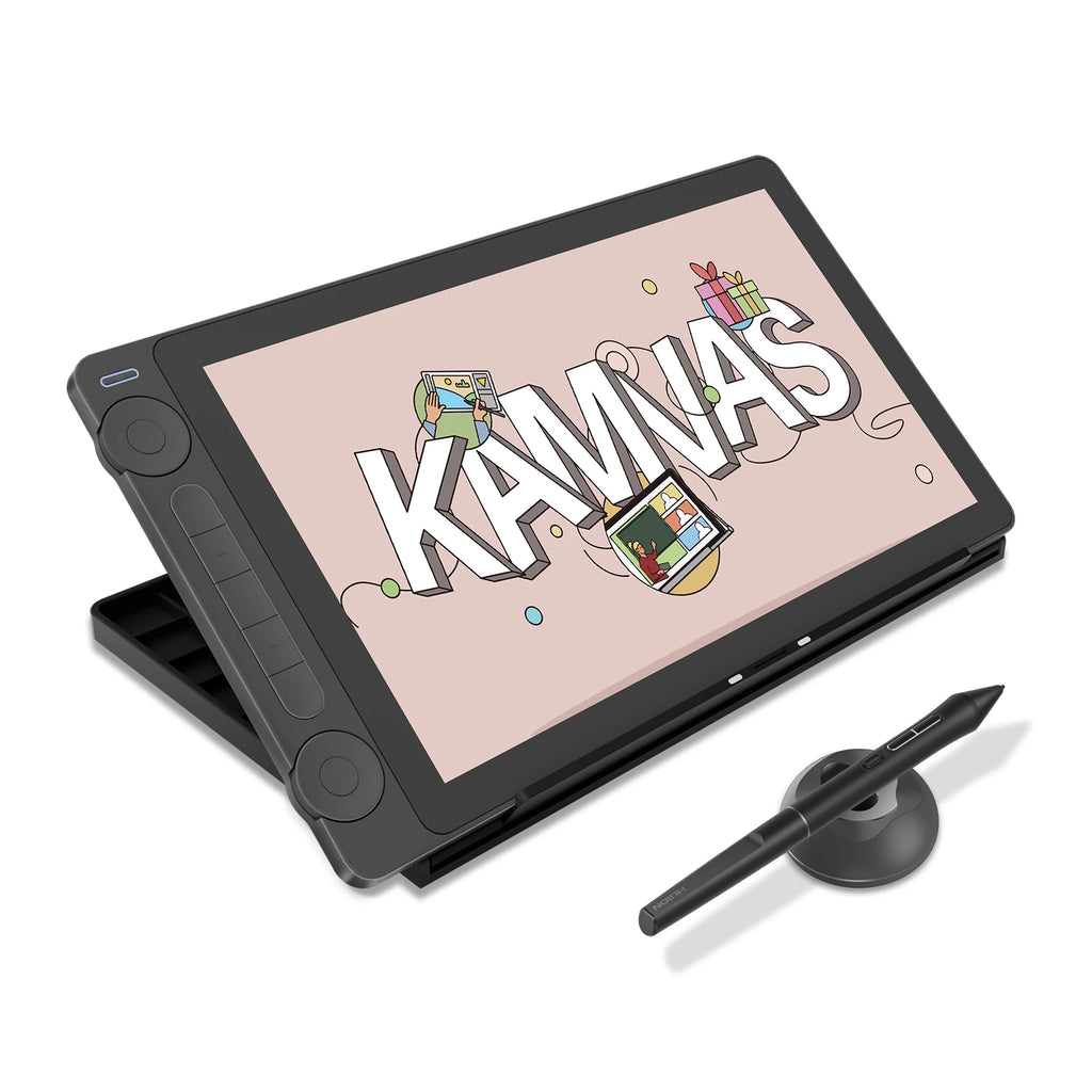 Huion Kamvas 13 (Gen 3) Portable Pen Display, 13.3" FHD Anti‑Sparkle Canvas Glass, 16384 Pressure Levels,for Digital Art & Desig