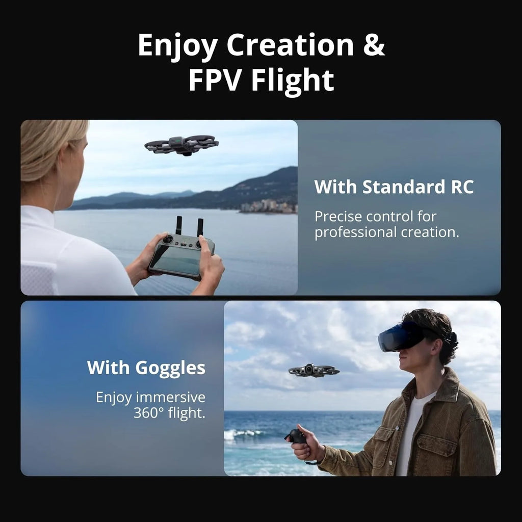 DJI Avata 360 Motion Fly More Combo, 8K 360° Camera with 1-Inch Sensor, FPV Drone, Goggles N3 & RC Motion 3, Easy ACRO