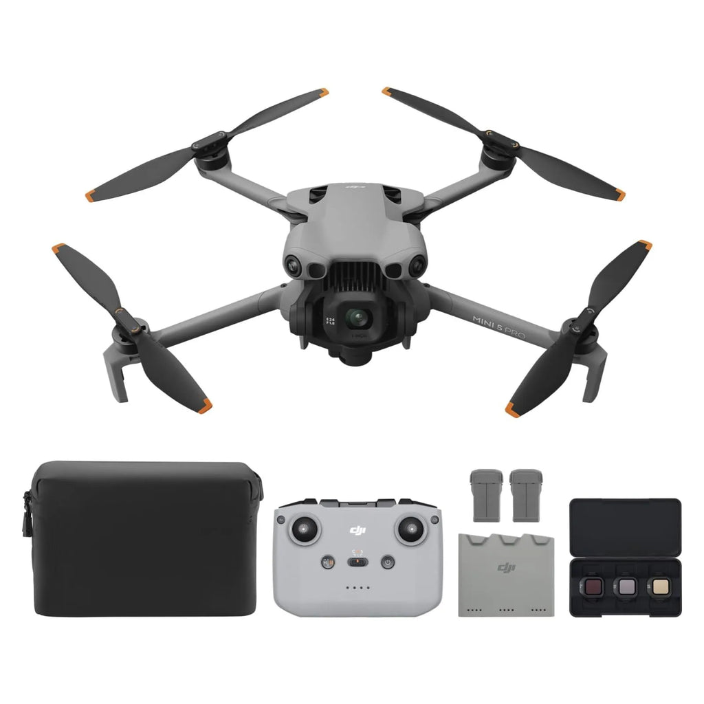 DJI Mini 5 Pro Fly More Combo w/ RC-N3, 1" CMOS 4K Drone, Omnidirectional Obstacle Sensing, ActiveTrack 360°, 3 Batteries