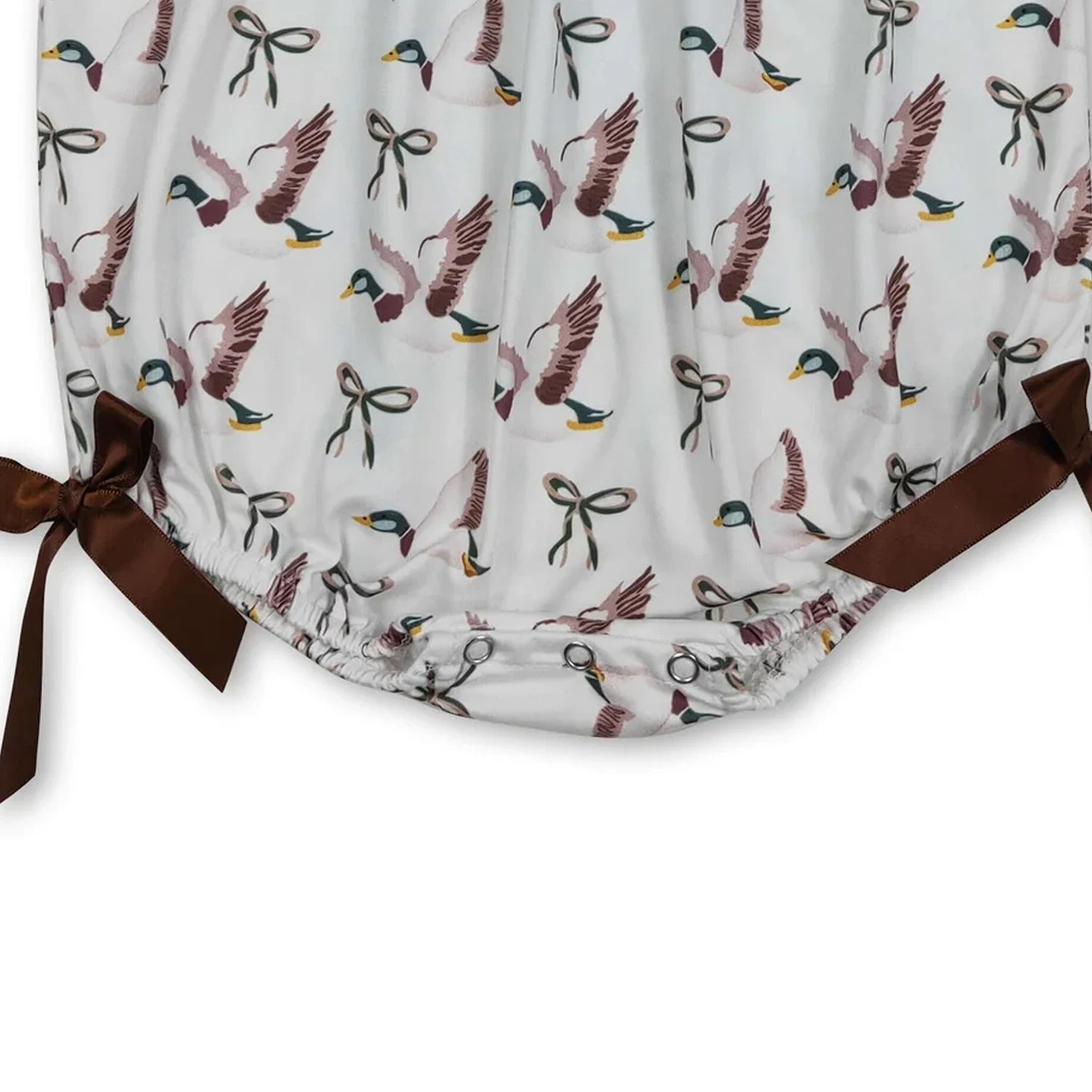 Daddy's Girl Duck Bow Baby Girl Romper Short Sleeves Cute And Fashionable Infant Outfit for Little Girls