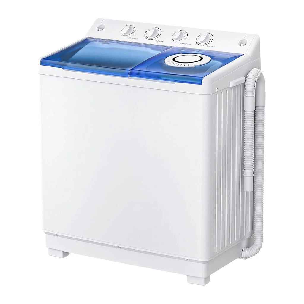 Portable Washing Machine, Twin Tub Washing Machine Laundry Compact Washer spinner Combo with 40lbs capacity, 24Lbs Washer and 16