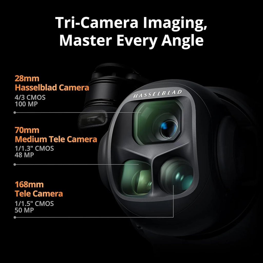 DJI Mavic 4 Pro Fly More Combo( RC 2), 100MP 4/3 Hasselblad Camera, Tri-Camera, 30km Transmission, 51min Flight Time