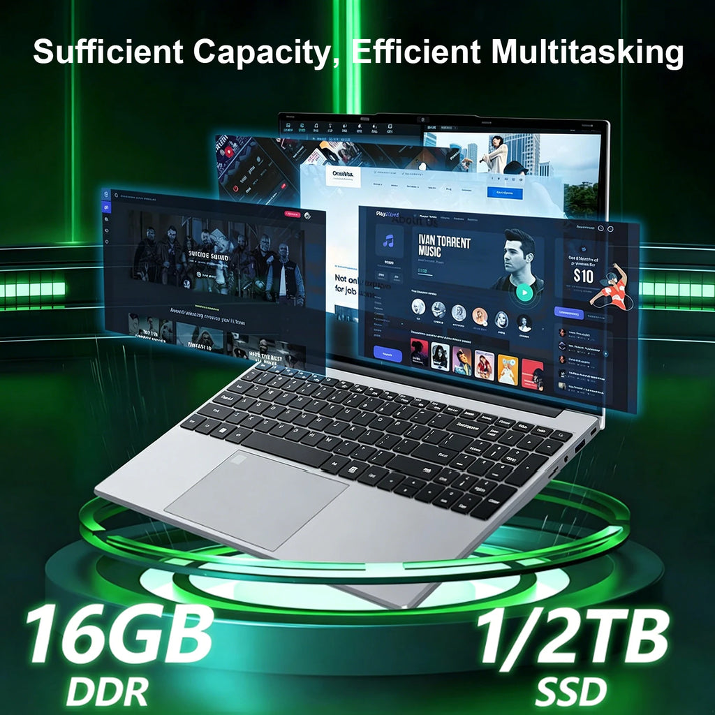 15.6" Gaming Laptop PC Intel Core i910980HK/9900 Windows 11 Notebook 16GB RAM 1TB/2TB SSD Fingerprint UnIock Office Gamer Laptop