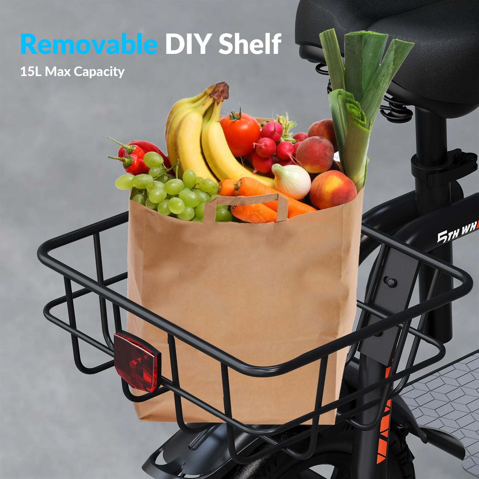 5TH WHEEL Adult Electric Scooter with Seat, Foldable E-Scooter 550W Motor, 20 Mile Long Range, 12" Pneumatic Tires Dual Disc Brake, LED Headlight Commuter Scooter for Teens & Adults