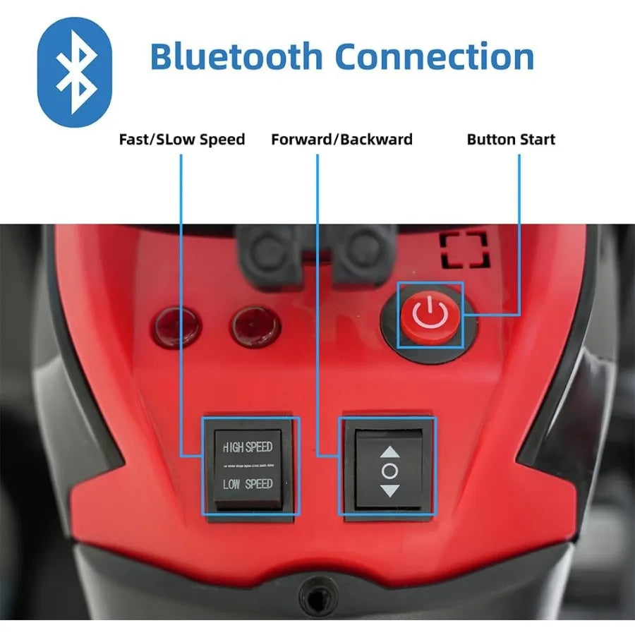 24V Ride on ATV 4 Wheelers Ride on Cars for 3-5 Years Old with Music Player Red
