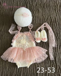 Newborn Photography Prop Swan Lace Outfit Set for Baby Photo Shoot 100 Days Studio Session