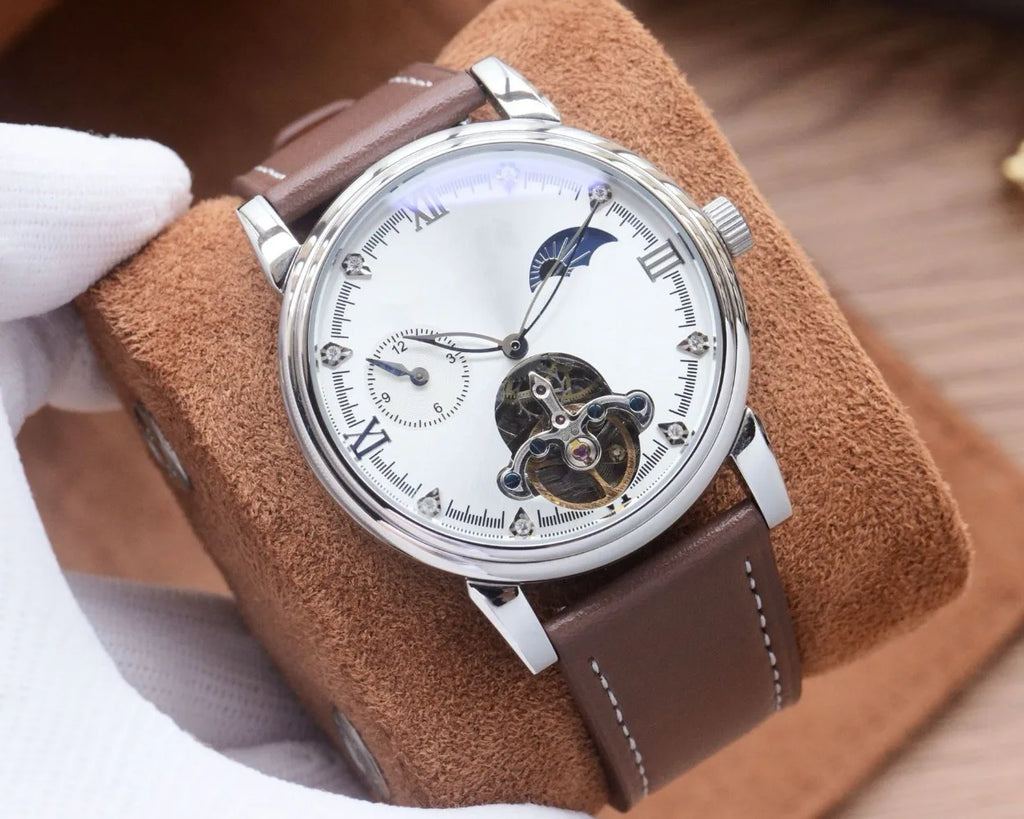 Hollow Tourbillon Mechanical Automatic Watch Nautilus Moon Phase Star Men's Hand 2026 Classic Fashion