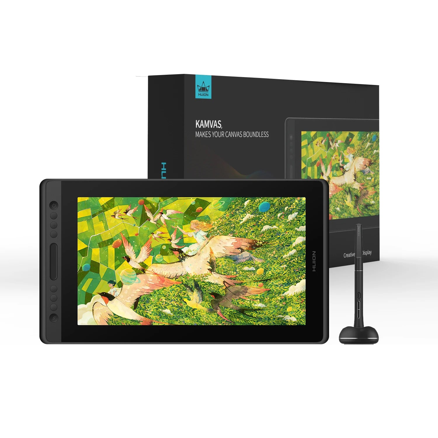 15.6 Inch Screen Huion Kamvas Pro 16 V2 Graphics Tablet Display PenTech 4.0 Stylus 16384 Levels Drawing with Adjustable Stand