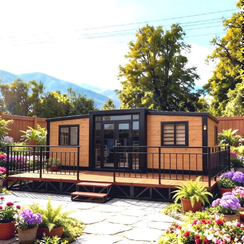 Prefab Mobile Tiny House Prefabricated Homes 2 3 Bedroom Expandable Container House 20ft 40ft Light Steel Home Garden Rooms