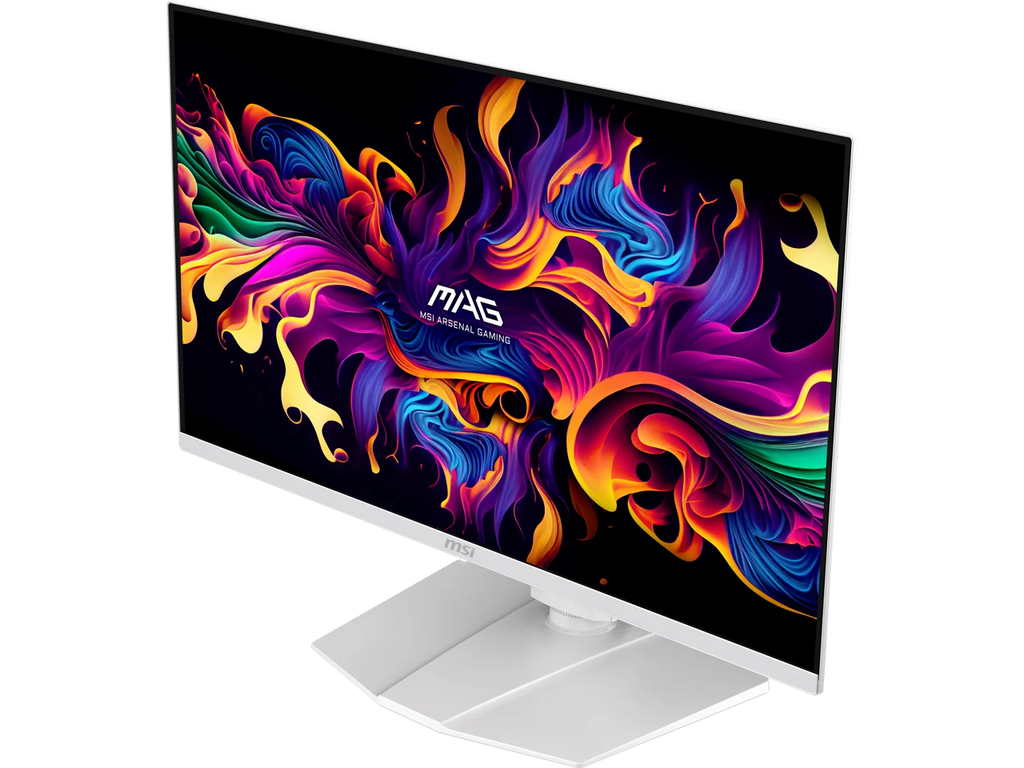 MSI 27" QHD 2K 1440P 280Hz with FreeSync Premium Pro & G-Sync Compatible 0.03ms HDR400 USB-C White OLED Gaming Computer Monitor with Height Adjustable, Swivel, Pivot & Tilt stand MAG272QPW QD-OLED X28