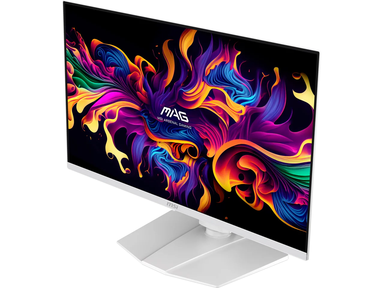 MSI 27" QHD 2K 1440P 280Hz with FreeSync Premium Pro & G-Sync Compatible 0.03ms HDR400 USB-C White OLED Gaming Computer Monitor with Height Adjustable, Swivel, Pivot & Tilt stand MAG272QPW QD-OLED X28
