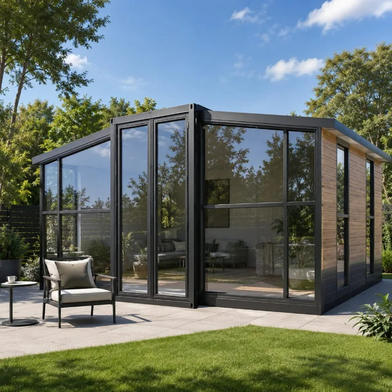 Portable Folding Prefab House Container Cabin for Worker Camp Temporary Living and Backyard Studio Customized