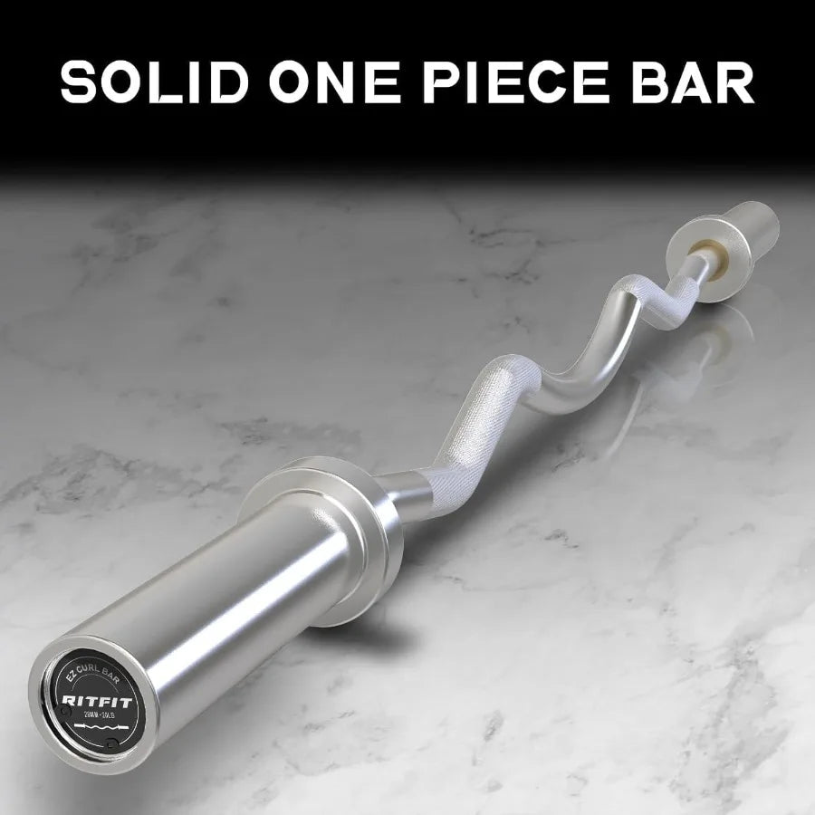 2 Inch EZ Curl Bar with 155LB Weights & Collar,350LBS Weight Capacity Curl Barbell for Bicep,Tricep and Weight Lifting Exercises