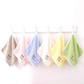 5pcs Set Baby Towel Coral Velvet Newborn Square Face Towels Soft Absorbent Cartoon Embroidery Animal Home Children's Hand Towel