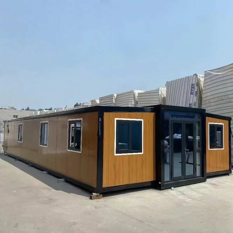 Customizable 40FT Folding Prefab Tiny House 20FT Foldable Container Modular Home Steel and Wooden Material