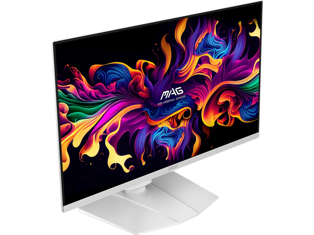 MSI 27" QHD 2K 1440P 280Hz with FreeSync Premium Pro & G-Sync Compatible 0.03ms HDR400 USB-C White OLED Gaming Computer Monitor with Height Adjustable, Swivel, Pivot & Tilt stand MAG272QPW QD-OLED X28
