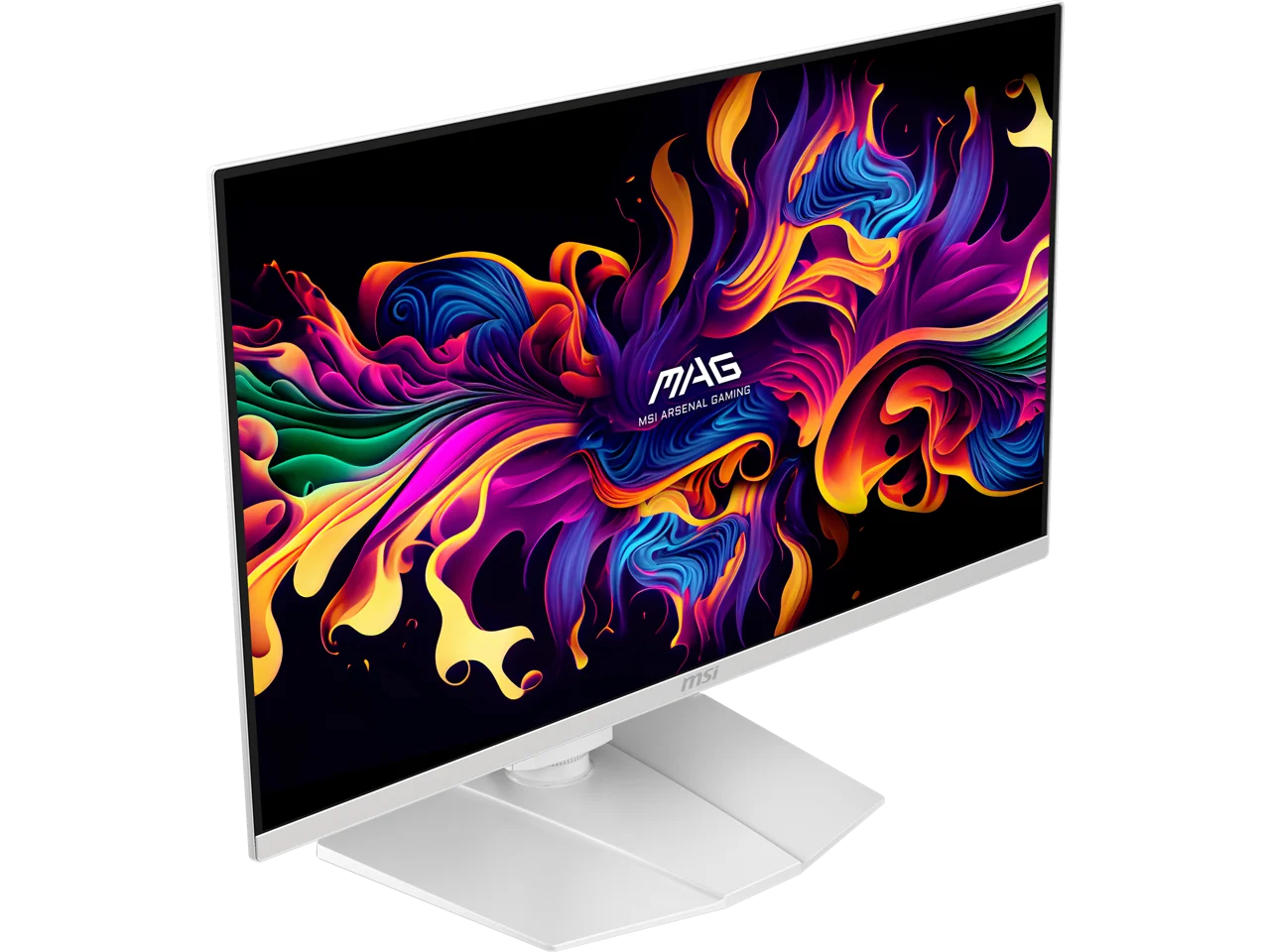 MSI 27" QHD 2K 1440P 280Hz with FreeSync Premium Pro & G-Sync Compatible 0.03ms HDR400 USB-C White OLED Gaming Computer Monitor with Height Adjustable, Swivel, Pivot & Tilt stand MAG272QPW QD-OLED X28