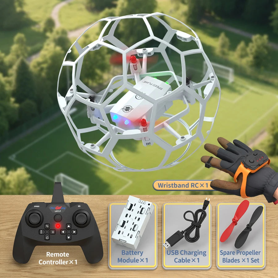 DIY assembly of football drone remote control flying ball educational and competitive children's toys