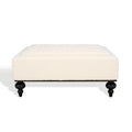 Couture Rosealina Sienna Velvet Tufted Silver Nailhead Ottoman, Customized
