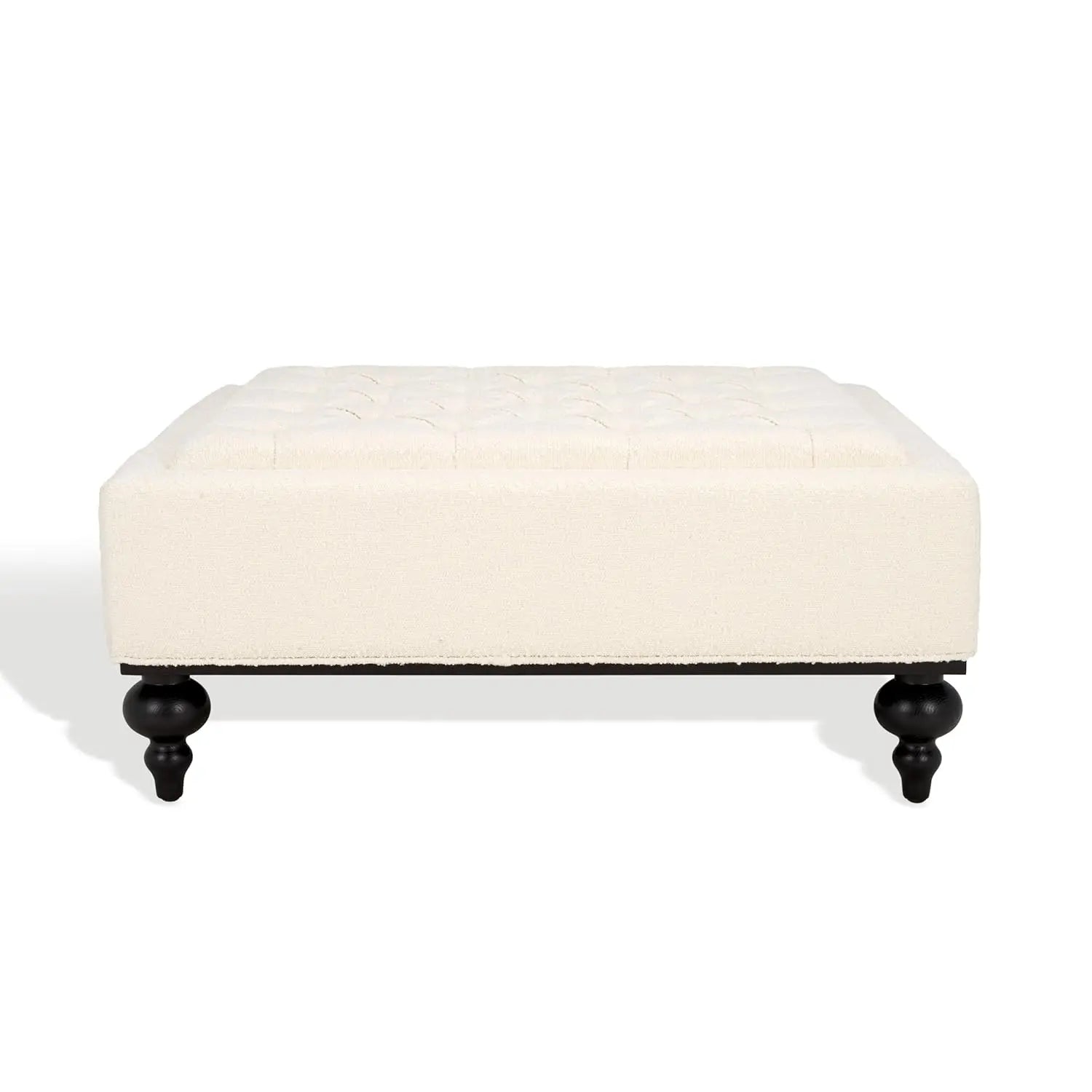 Couture Rosealina Sienna Velvet Tufted Silver Nailhead Ottoman, Customized