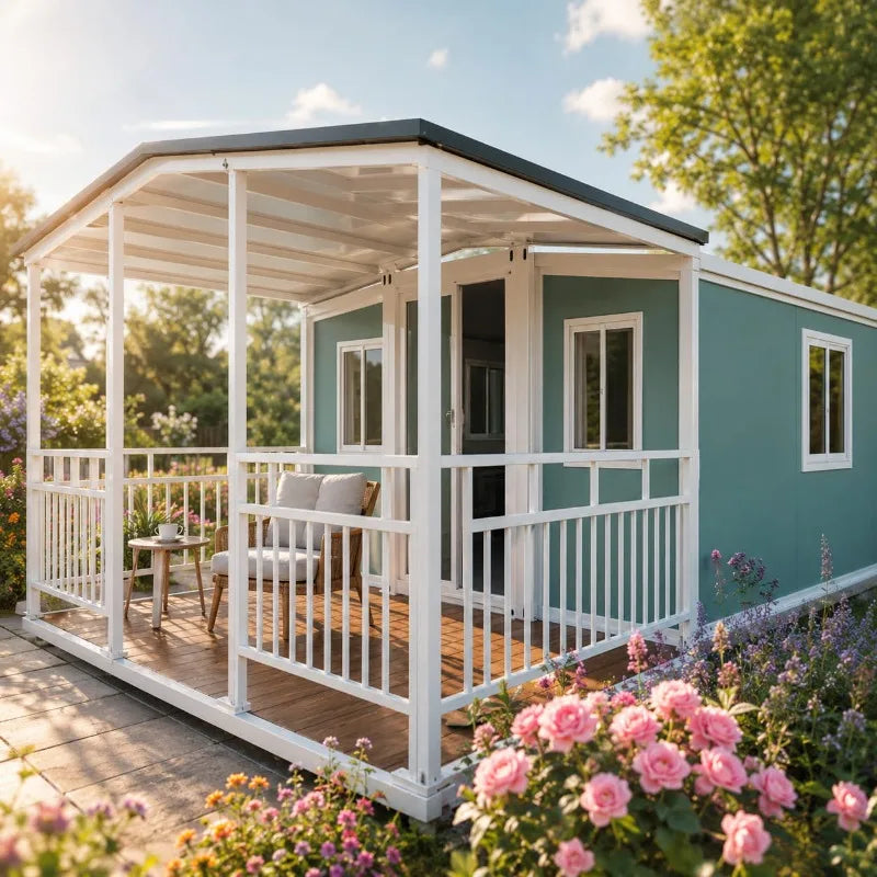 Portable Folding Prefab House Container Cabin for Worker Camp Temporary Living and Backyard Studio Customized