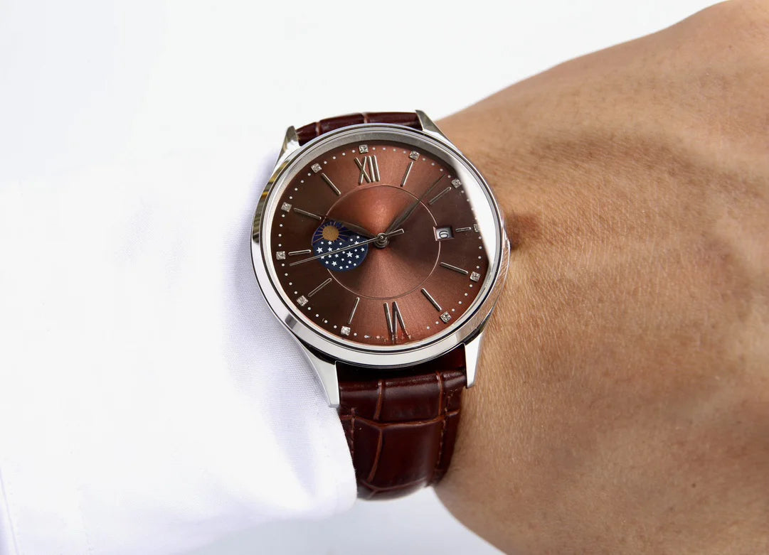 Teen Beige Leisure Formal Watch Wristwatch Clear Markers Metal Case Fold Clasp Band Waterproof Style Date Display Fitness Style Friend Gift Commute Meeting Slim Elegant