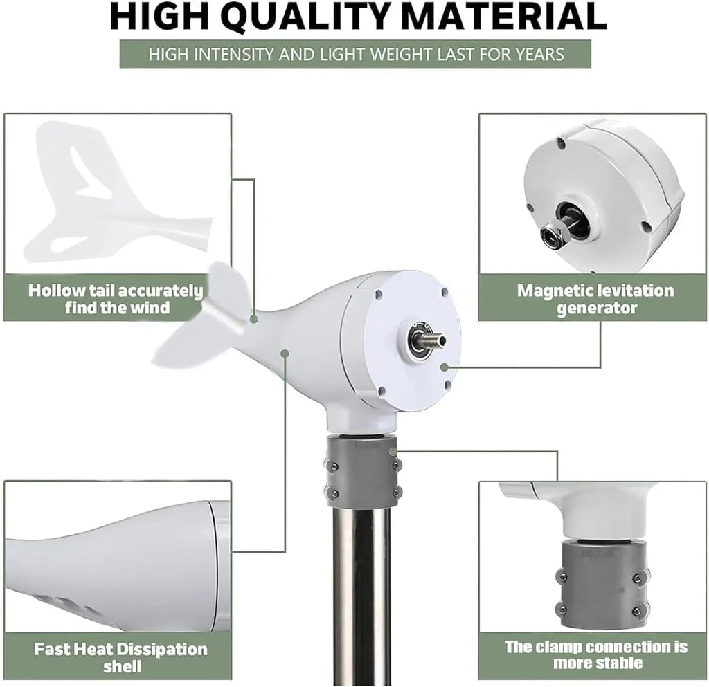 Wind Turbine Generator,Windmill Generator 18000W 12V/24V/48V Wind Turbine 8 Blade Wind Controller Turbine Generator Kit for Boat