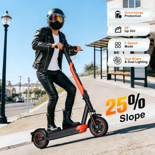 10'' Foldable Electric Scooter 800W 21mph Max Speed APP Smart Control Dual Suspension 22miles Max Range For City Commuter