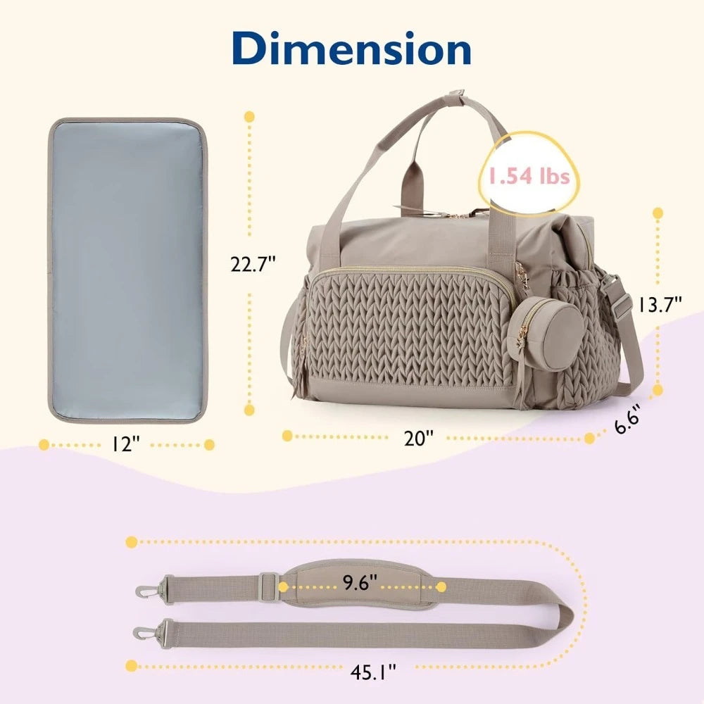 Mommore Diaper Bag Tote, Large Capacity Travel Diaper Bags, Hospital Bag for Labor Delivery, Baby Bag for Labor Delivery