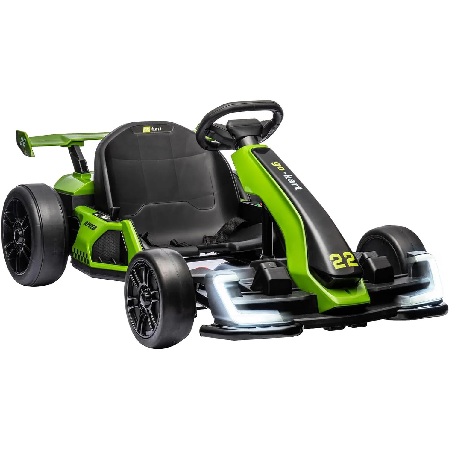 24V Kids Electric Drift Kart, 300W Powerful Motor 8.5MPH,EVA Tires,Drift/Sport Modes,LED Lights, Outdoor Racing Ride-On Toy