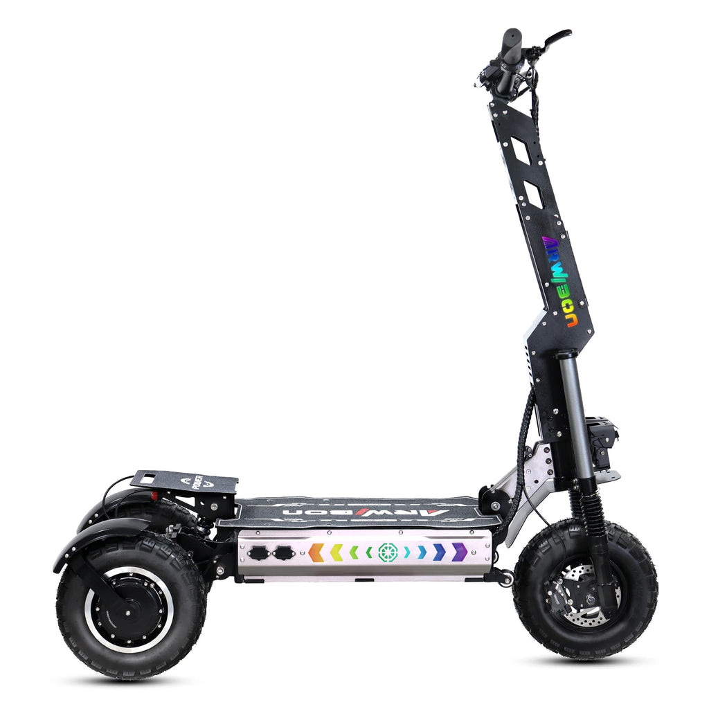 All terrain 3 wheels electric scooter dual motor fast speed long range foldable off road electric scooter
