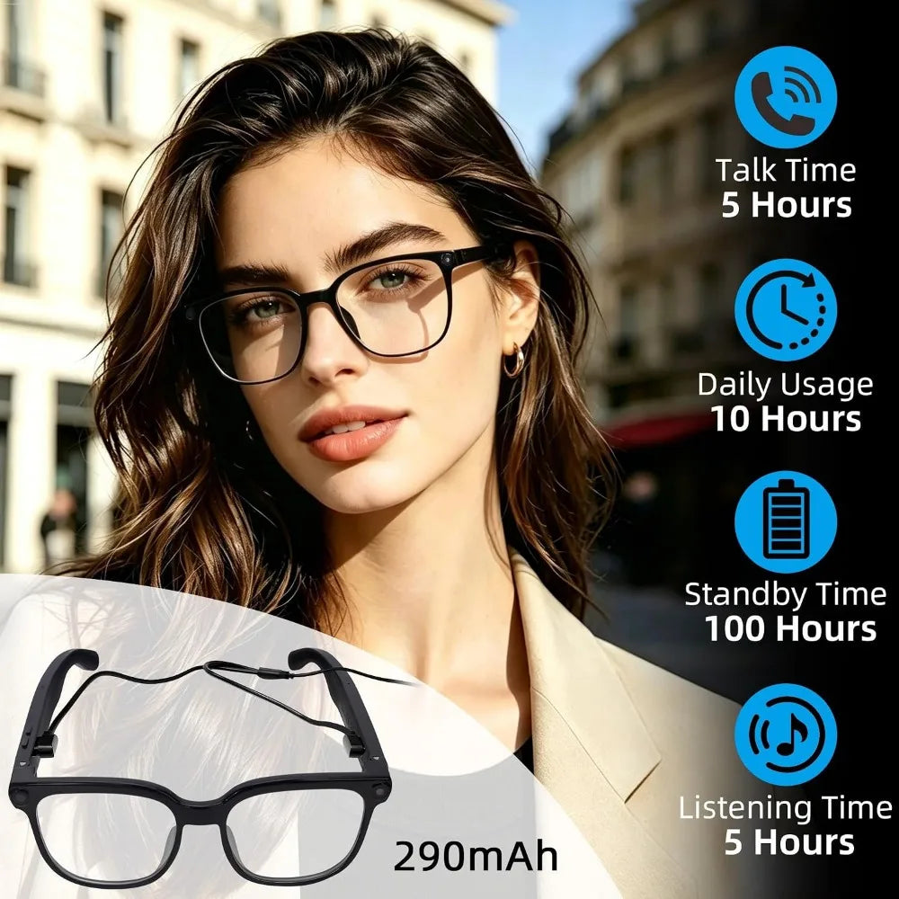 Smart Glasses: 4K HD Video, Real-Time Translation, Color-Changing Lenses for Various Activities