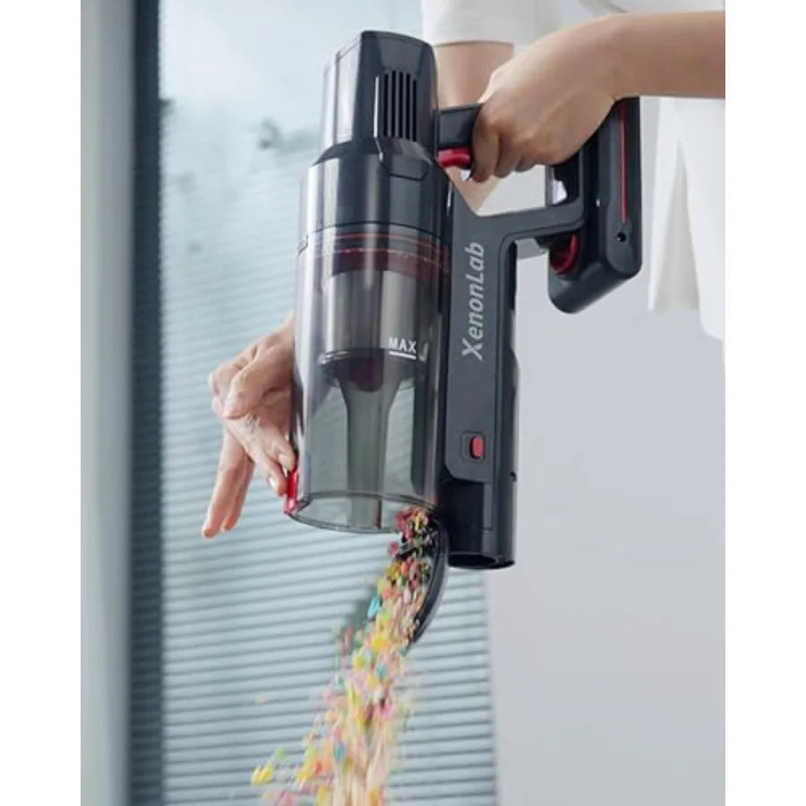 Cordless Vacuum Cleaner for Home Use: 75Mins Runtime, 55KPa Suction, 650W Power, Self-Standing Design, Rechargeable, Lightweigh