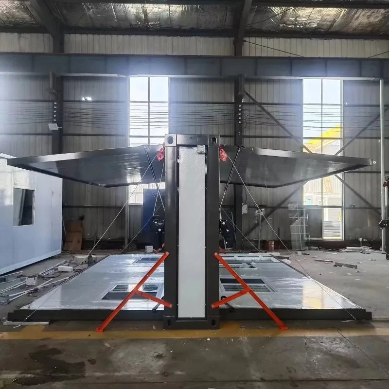 Customized 20ft Modern Prefab Modular House Foldable Container Home 2 Bedrooms Expandable Tiny Home Light Steel Frame Waterproof