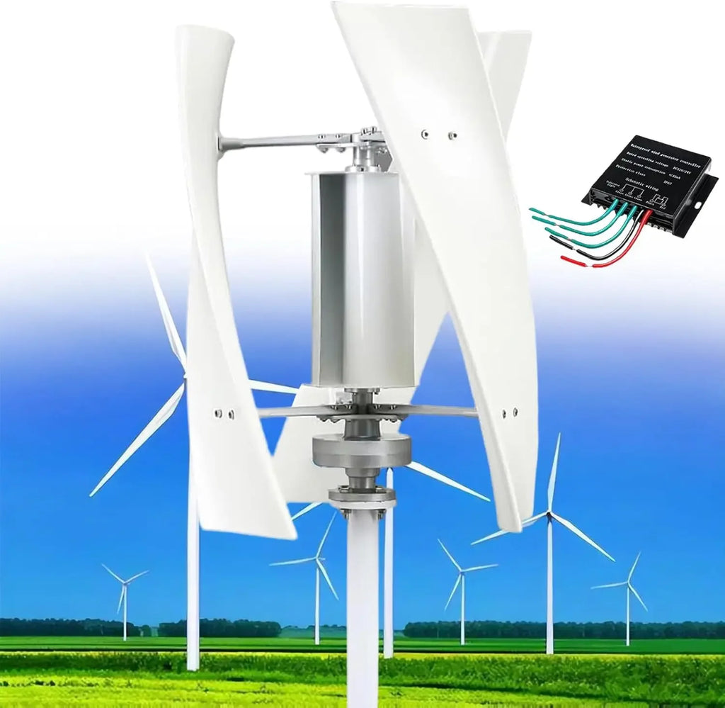 14000W Wind Turbine Generator Kit with MPPT Controller,12V/24V/48V/110V/220V Wind Turbine Vertical Wind Generator Kit, Electrici