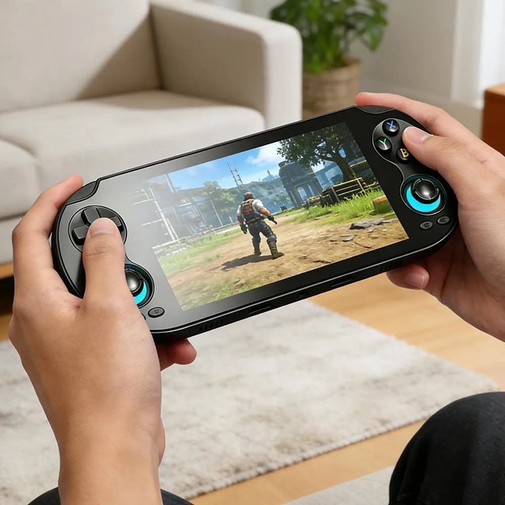 Portable Gaming Console, Retro Style with Dual OS, 5.5" FHD Touchscreen, WiFi 6