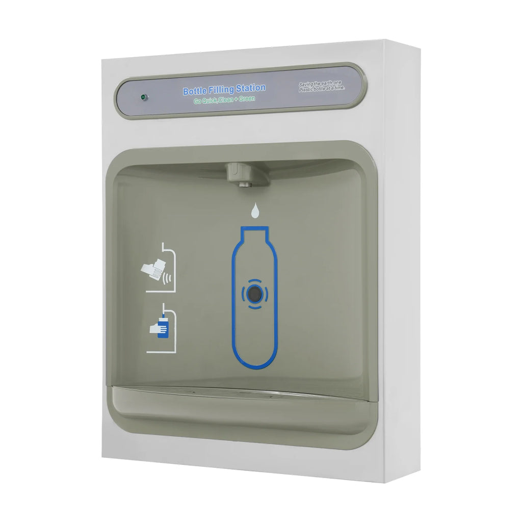 Wall Mounted Water Dispenser Touchless Sensor, Induction Bottle Filling Station 1.8GPM, 304 Stainless Steel Filtered for Office Home Gym
