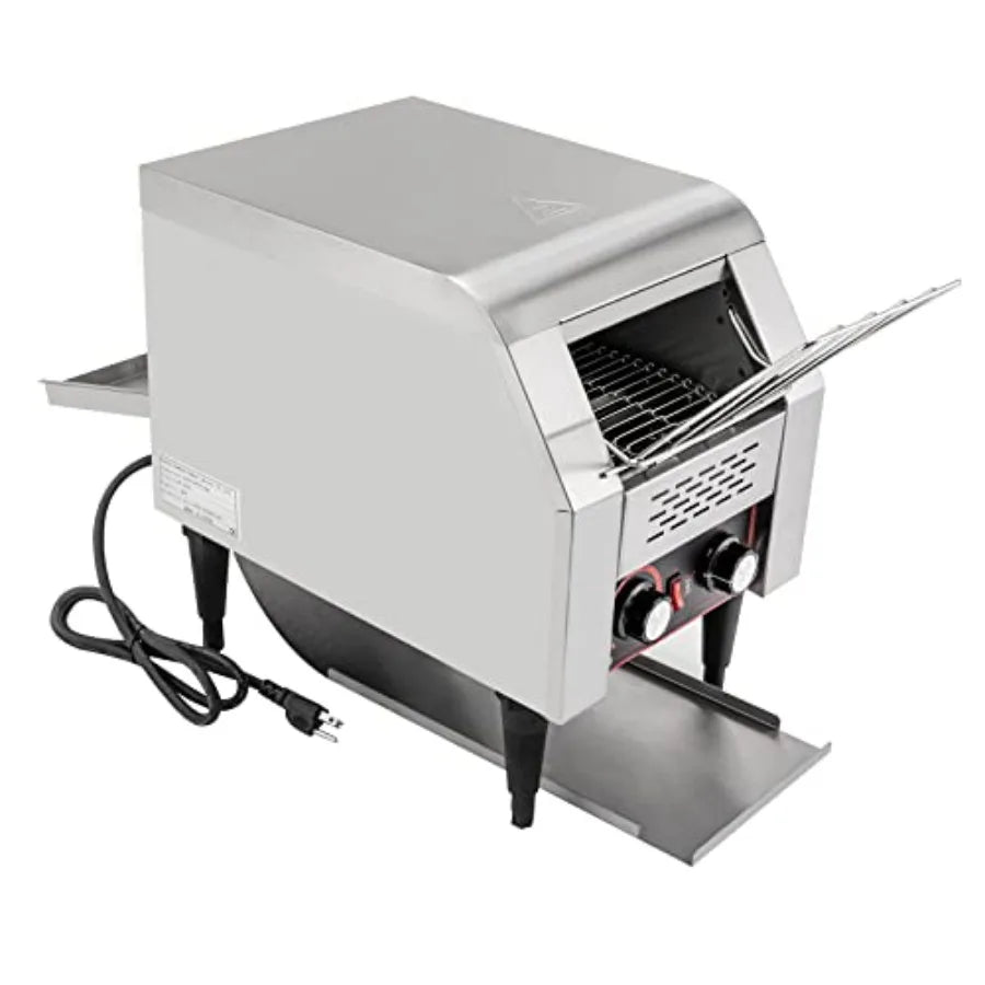150 Slices/Hour Commercial Conveyor Toaster 1300W 110V Industrial Mini Conveyor Toaster with 3 Ring Heating Tubes for Restauran