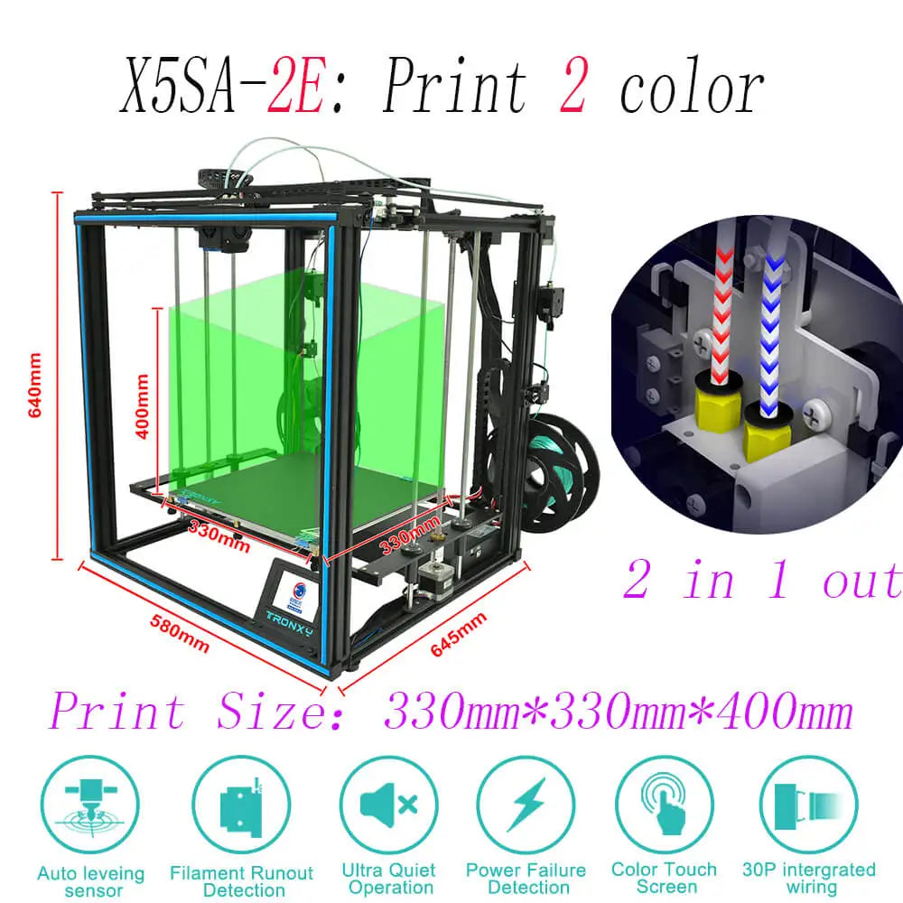 Tronxy 3D Printer VEHO 500 PRO Large size 500*500 Guide RailImpresora 3D Kit