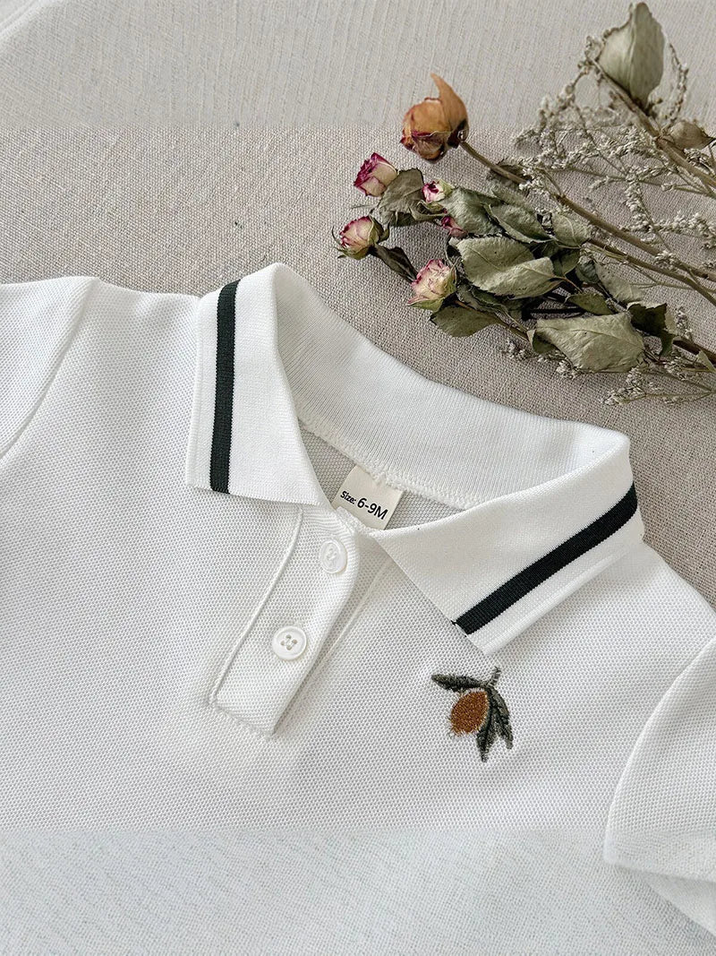 MILANCEL Summer Baby Clothes Set 6M-3T Thin Girls Polo Shirts Suit Embroidery Toddler Outfit Breathable Infant Boys 2PCS