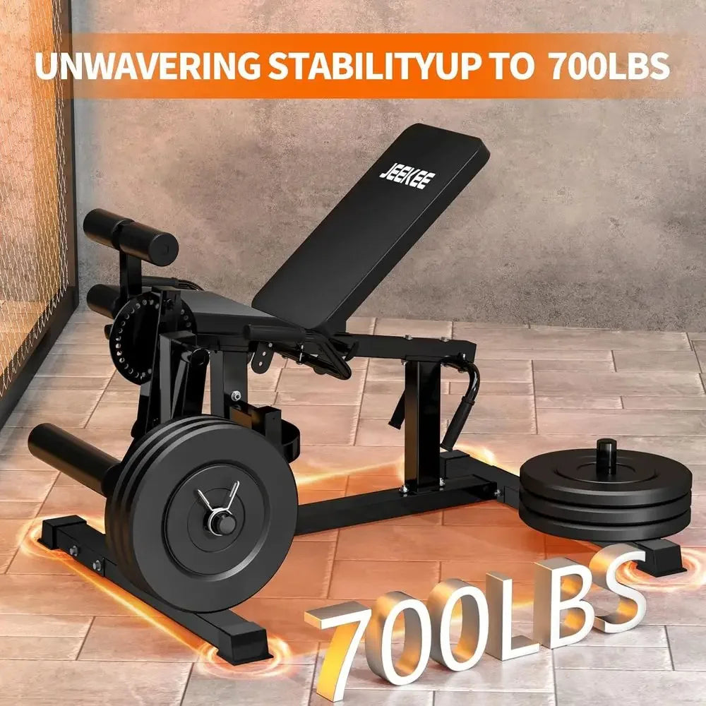 700LB Capacity Plate Loaded Leg Machine for Home Gym: Train Quads, Hamstrings, and Glutes