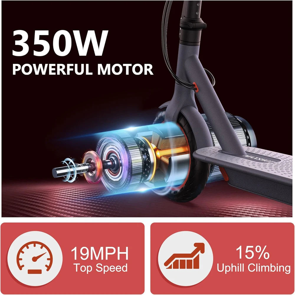 Electric Scooter for Adults, 8.5", 19Mph, 350W Motor, 21Miles Range, Folding E-Scooter with APP