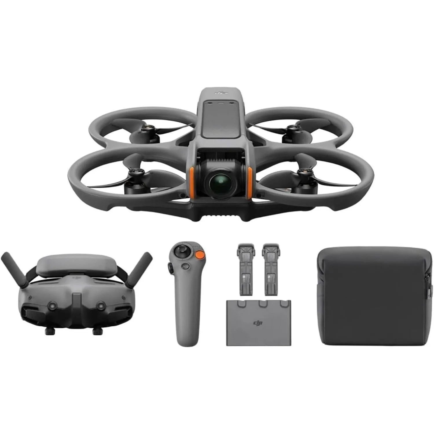 DJI Avata 2 Fly More Combo (3 Battery), 4K FPV Drone, Goggles 3 & Motion Controller, Built-In Propeller Guard