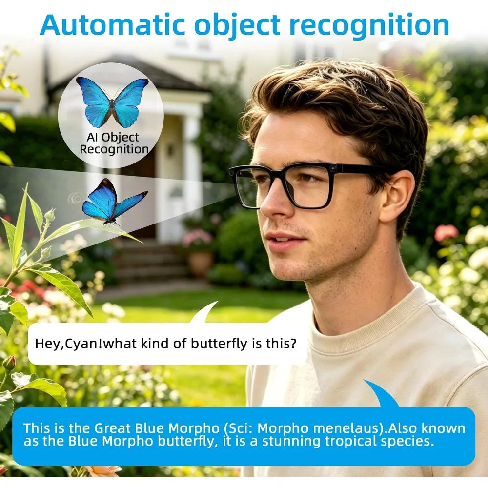 Smart Glasses: 4K HD Video, Real-Time Translation, Color-Changing Lenses for Various Activities
