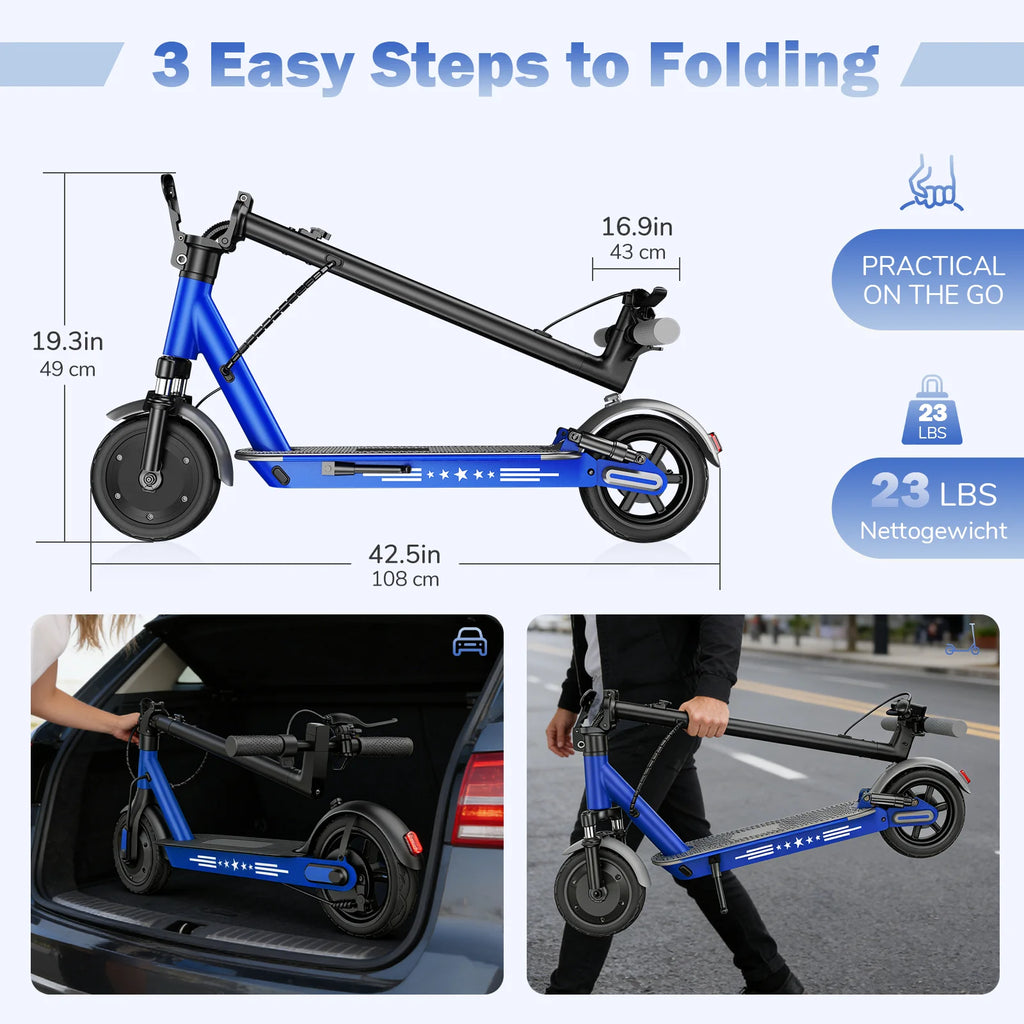 HiQiS V9 Plus Electric Scooter 13Ah Power Battery 350W Motor Front And Rear Shock Absorbers E-Brake Drum Brake City Commute Hike