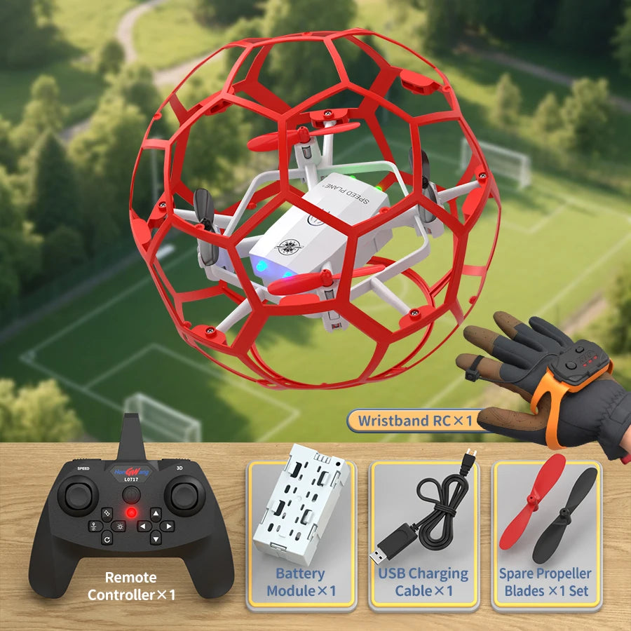 DIY assembly of football drone remote control flying ball educational and competitive children's toys